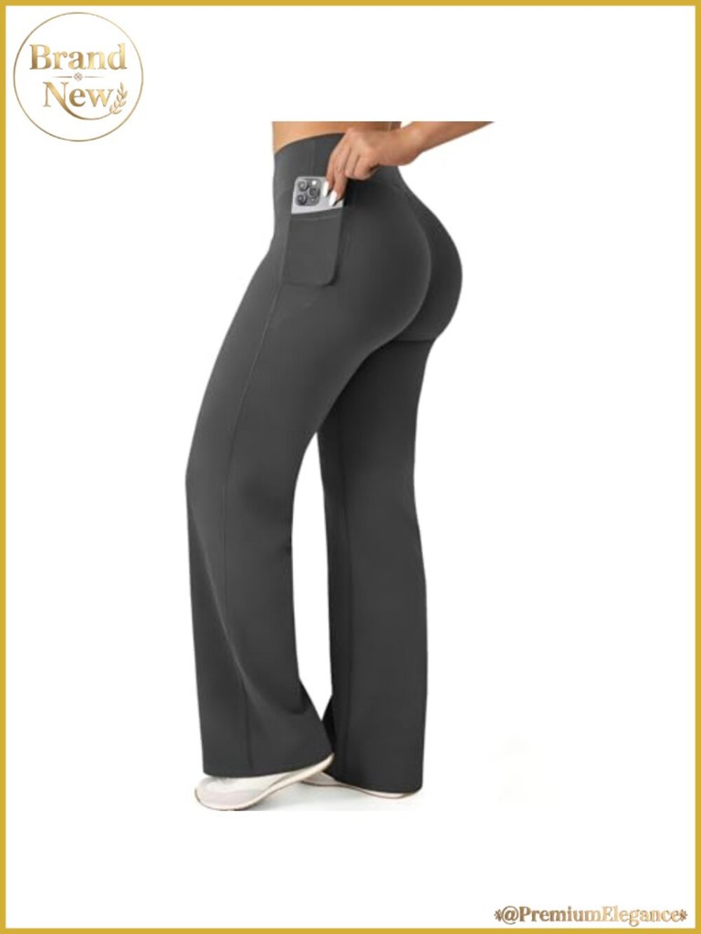 Straight Leg Leggings with Pockets Wide Leg Yoga Pants Buttery Soft